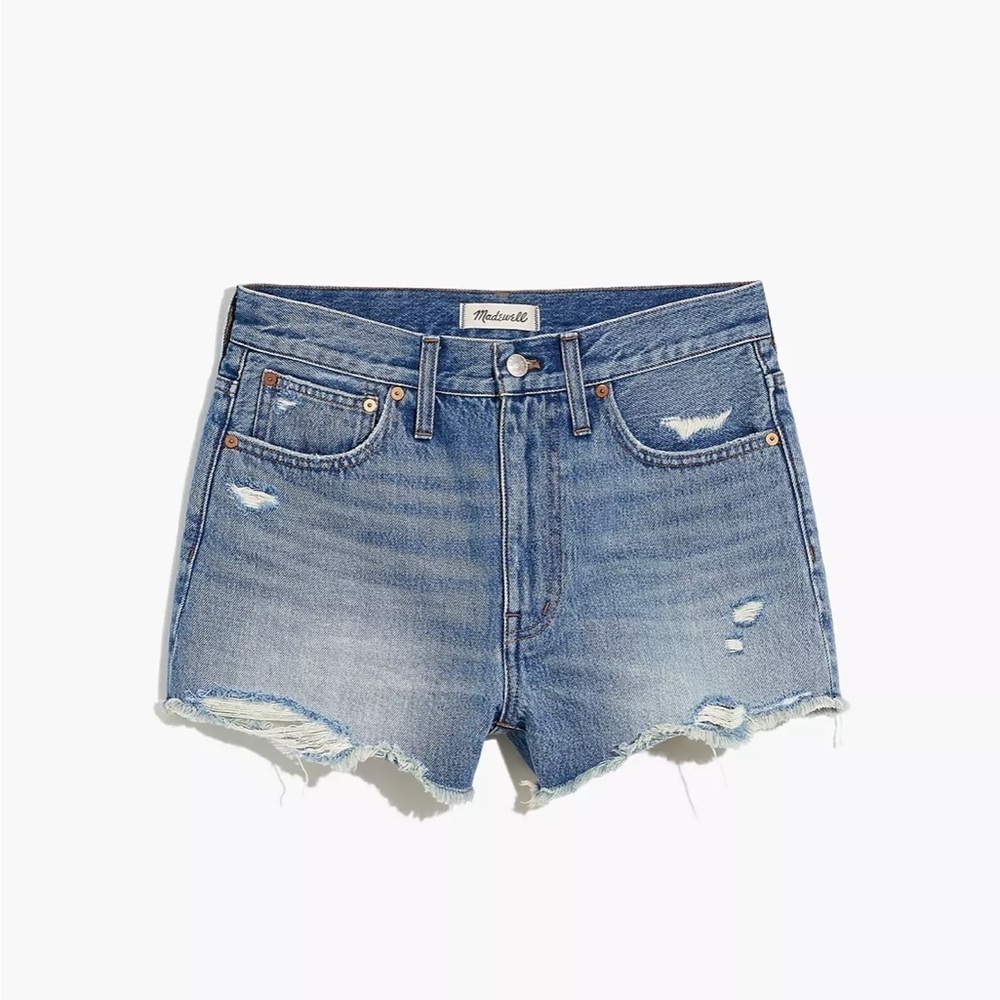 Nwt! Madewell Relaxed Denim Shorts In Renfield Wash, Deconstructed.
